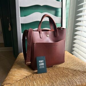 Portland Leather Goods Mini Bag - Rich Brown